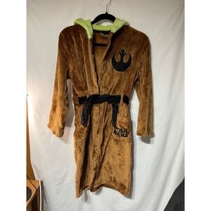 Star‎ Wars Yoda Robe Hooded Fleece Brown Green Kids Size 12
